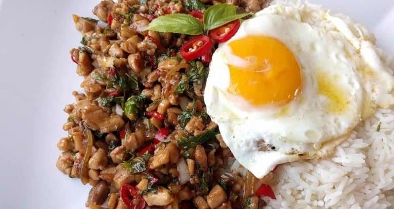 thai holy basil chicken - make authentic pad kra pao gai 1