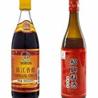 Soeos Chinkiang Vinegar, Chinese Black Vinegar, Zhenjiang Vinegar, 18.6 fl (Vinegar + Cooking Wine)