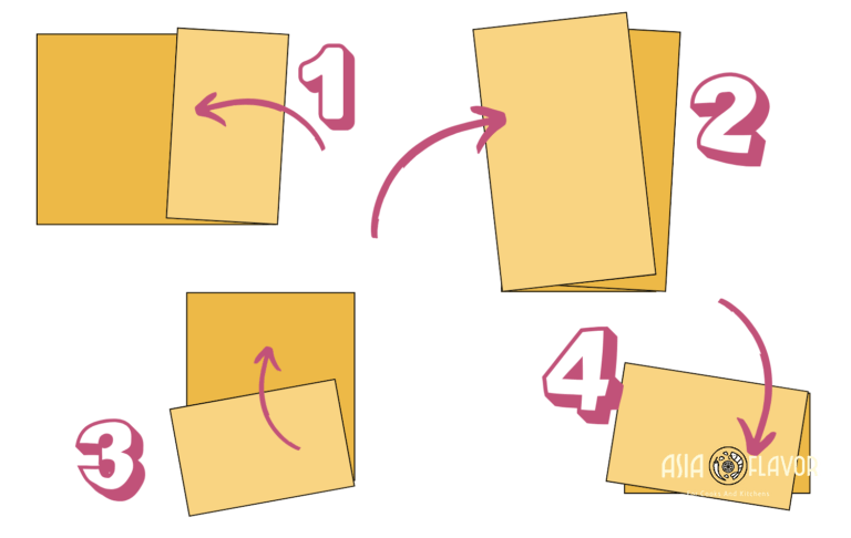 Malaysian Roti Canai (4) folding roti canai