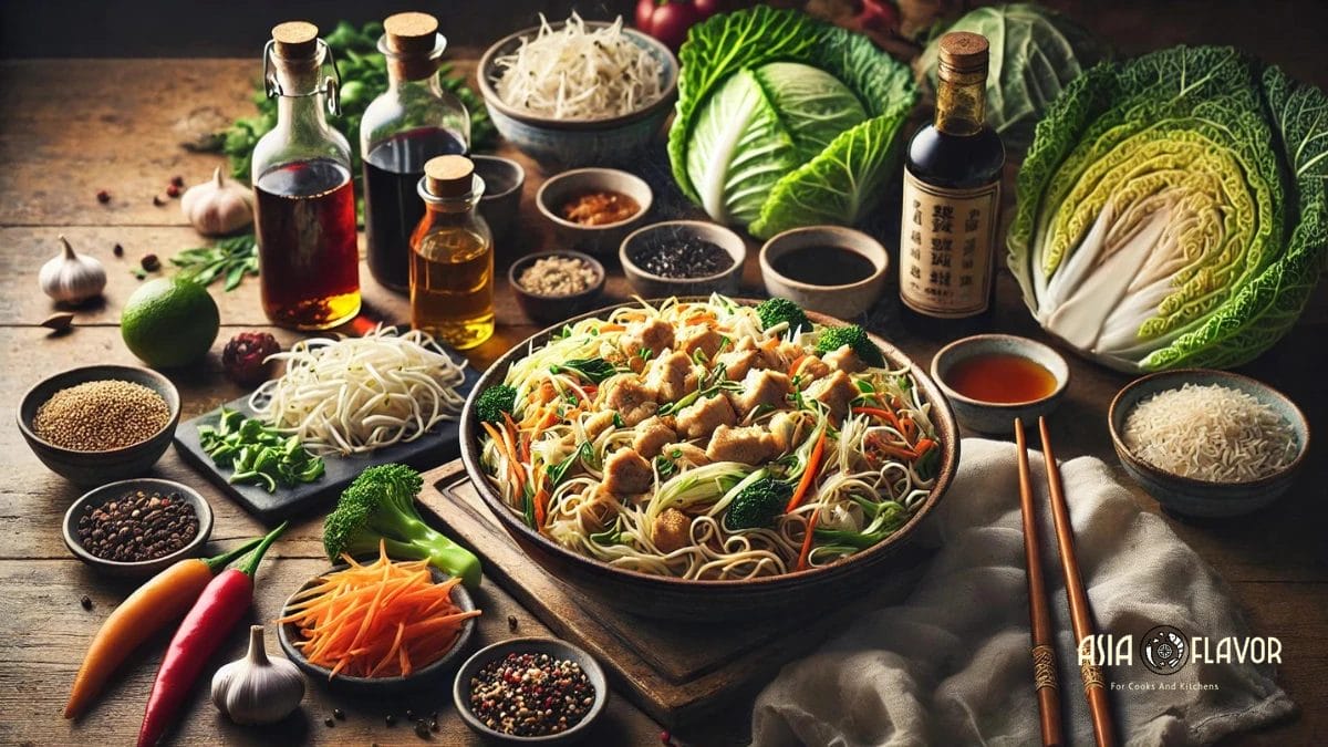 Chicken chow mein traditional ingredients