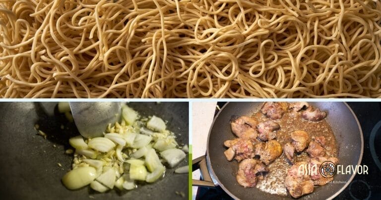 cook noodles and chicken