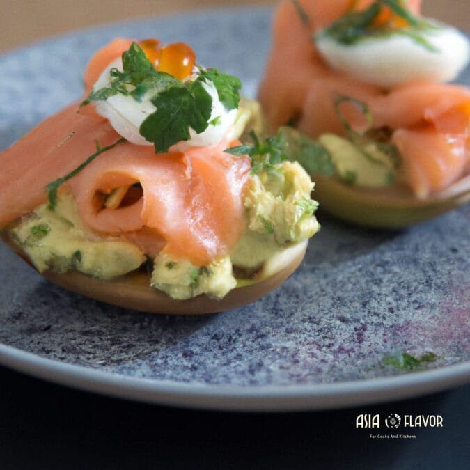 Smoked Salmon and Avocado Eggs Royale