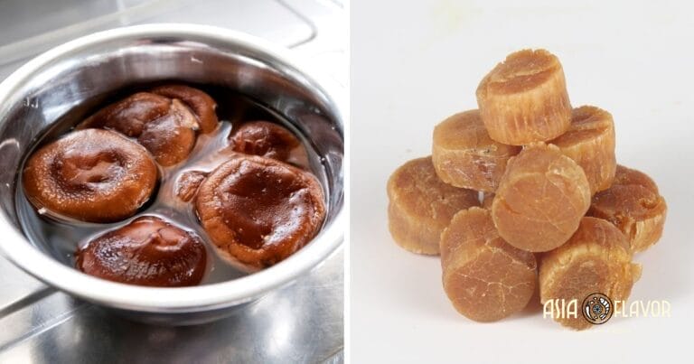 soak shiitake and scallop