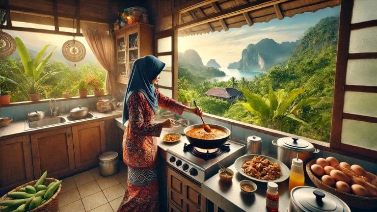 Malay Spicy Chicken Rendang - A True Taste Sensation 4 rendang being prepared