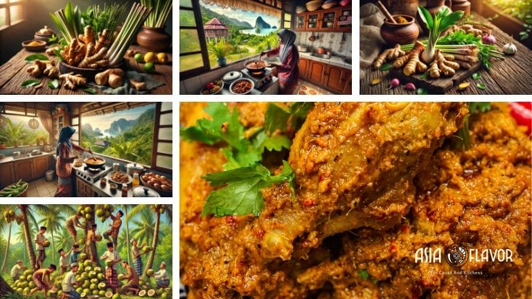 malay spicy chicken rendang