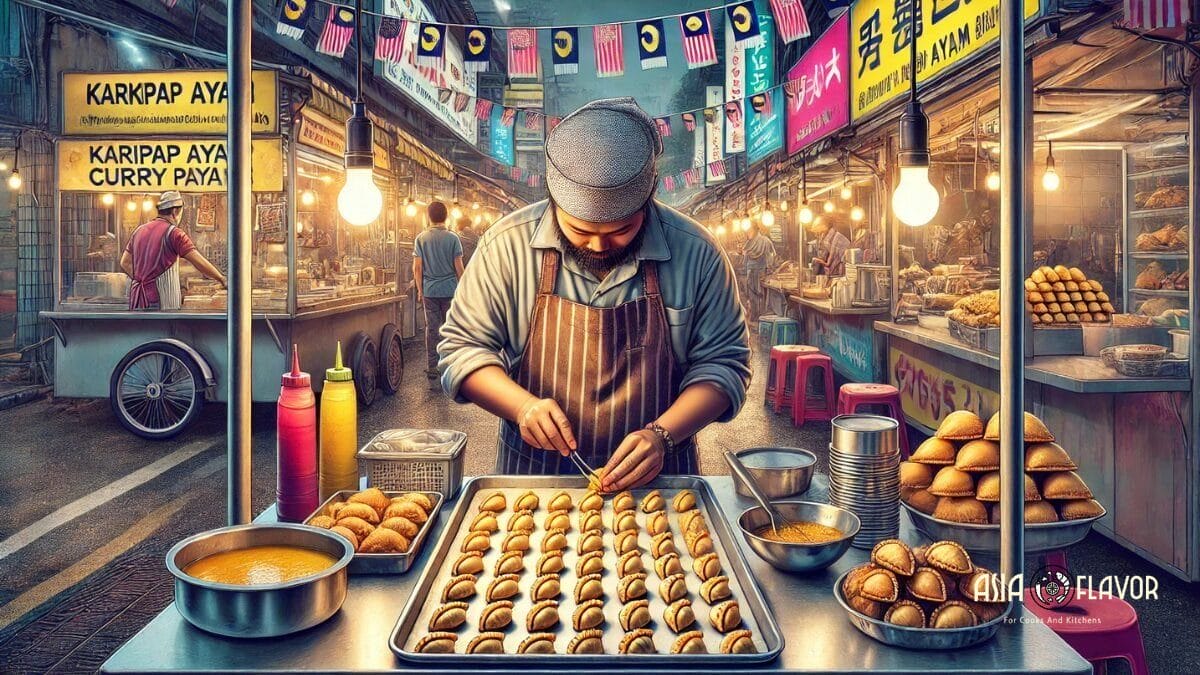 Karipap Ayam being preprepared