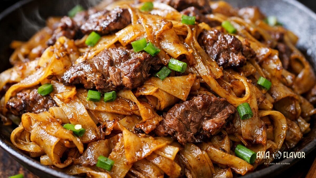 beef chow foon noodles